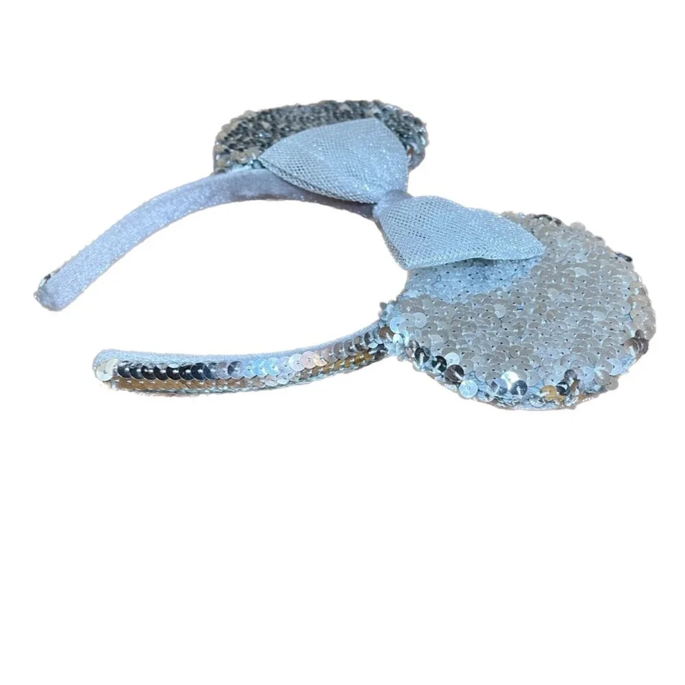 Y2K Silver Sequin Minnie Ears